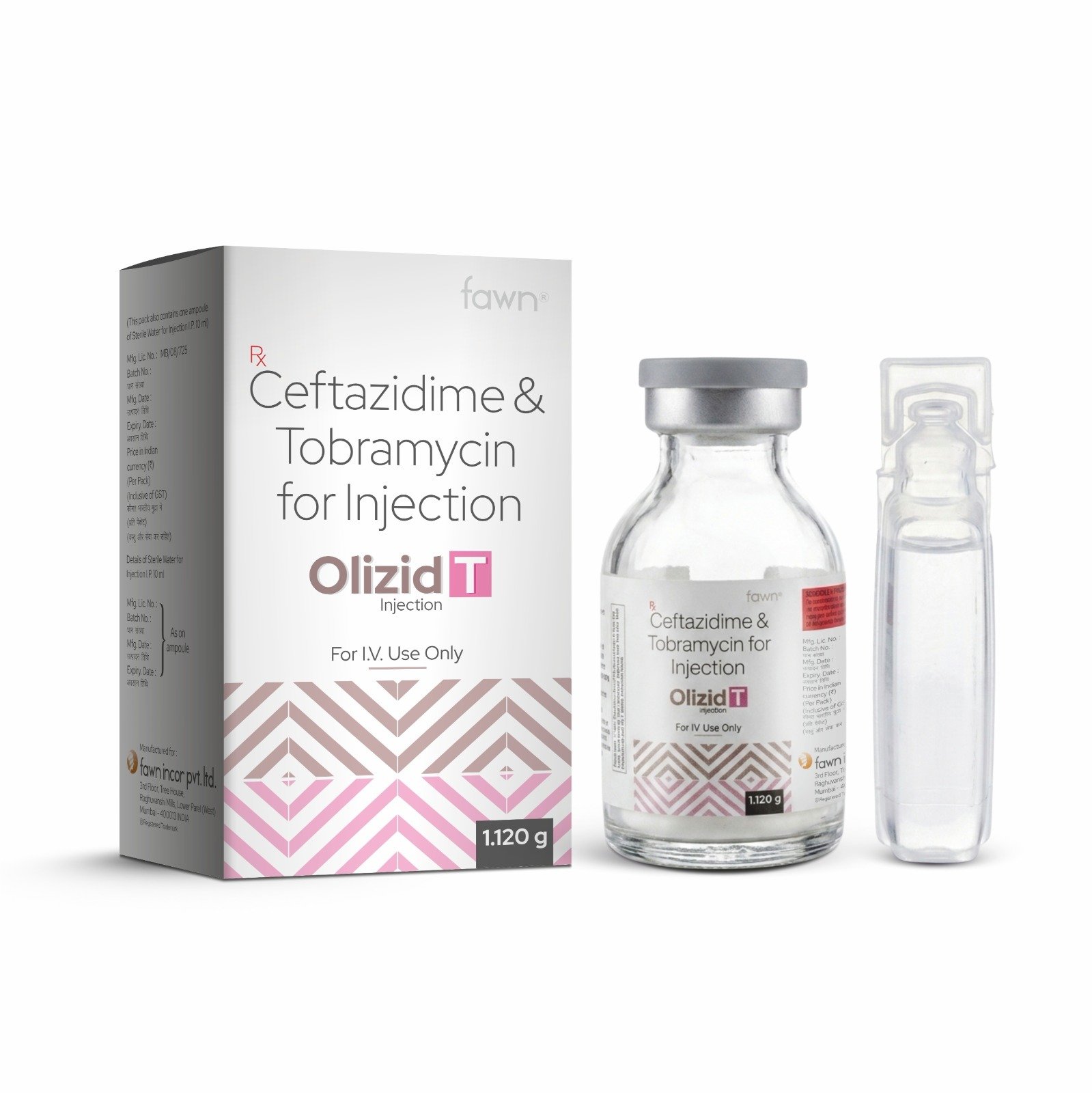 Ceftazidime & Tobramycin for Injection - OLIZID T Injection - image 2
