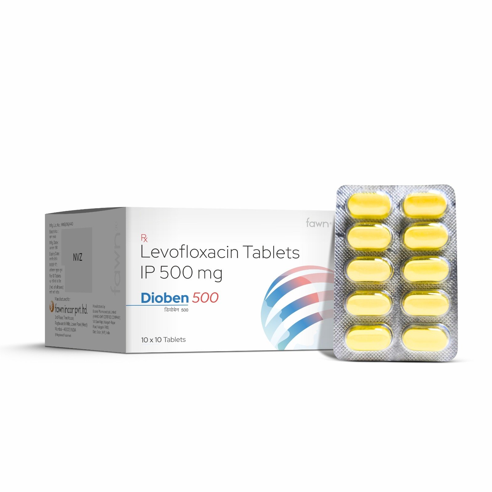 Levofloxacin Tablets IP 500 Mg - DIOBEN 500 Tablets - image 2