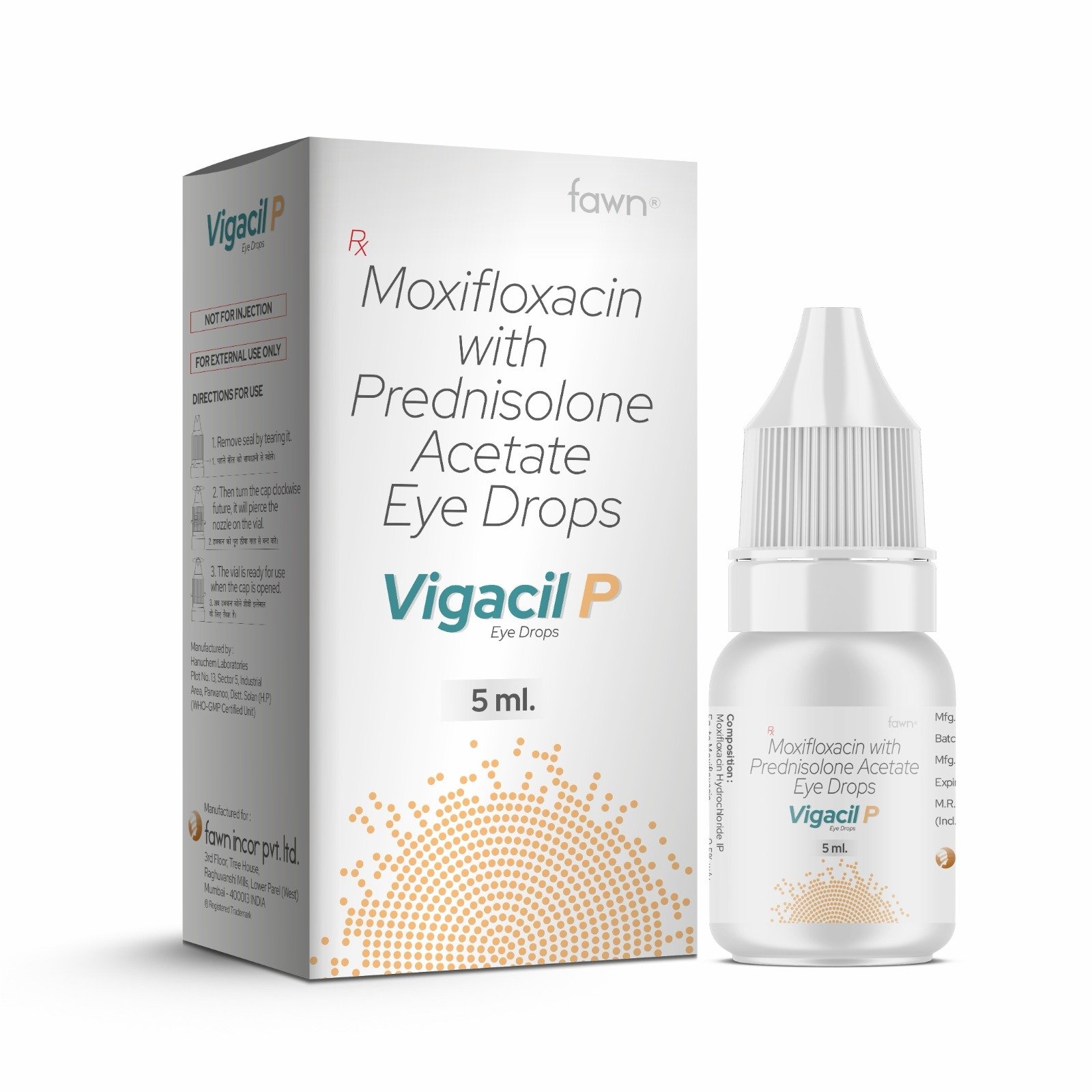 Moxifloxacin with Prednisolone Acetate Eye Drops - VIGACIL P Eye Drop - image 2