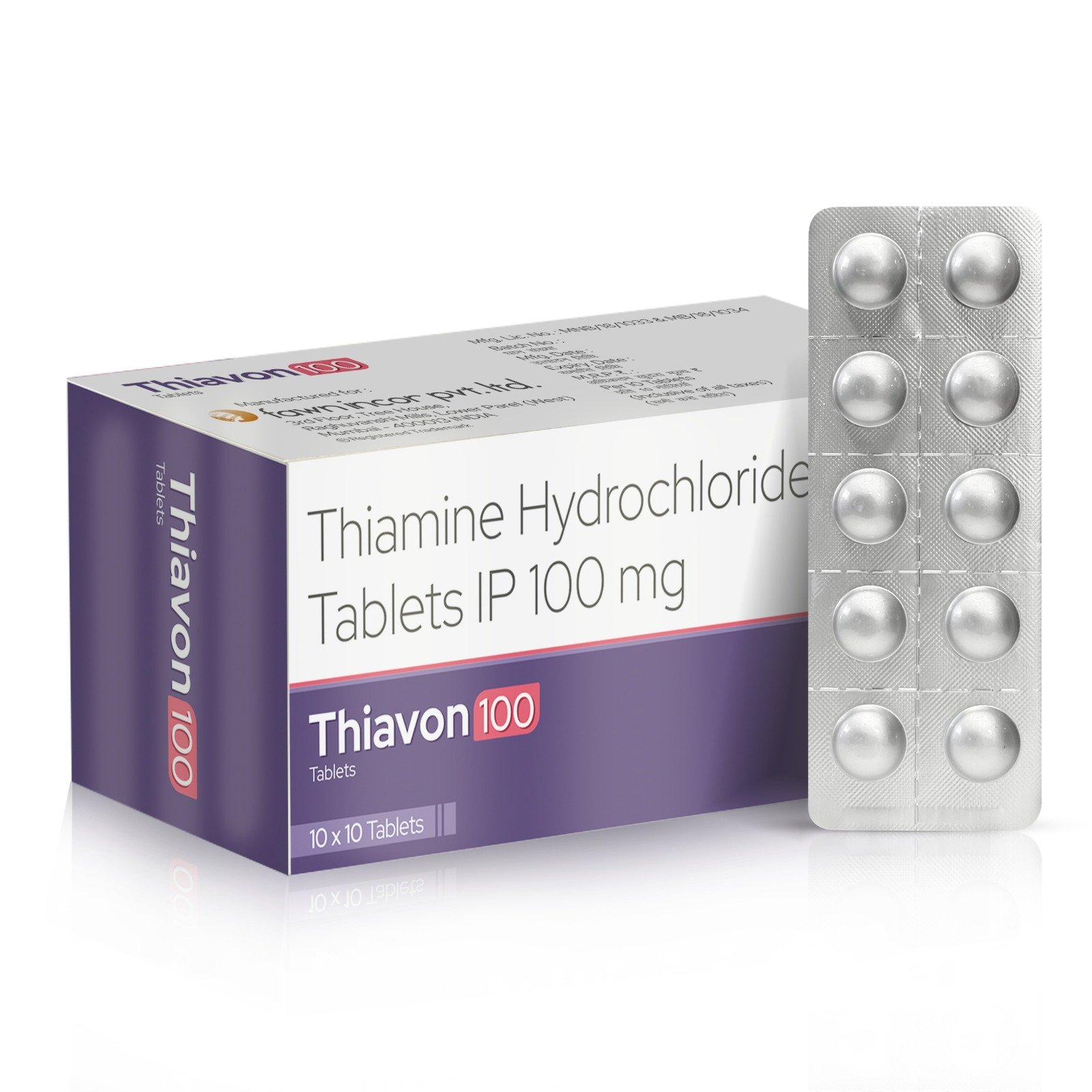 Thiamine Hydrochloride Tablets IP 100 Mg - THAIVON 100 Tablets - image 2