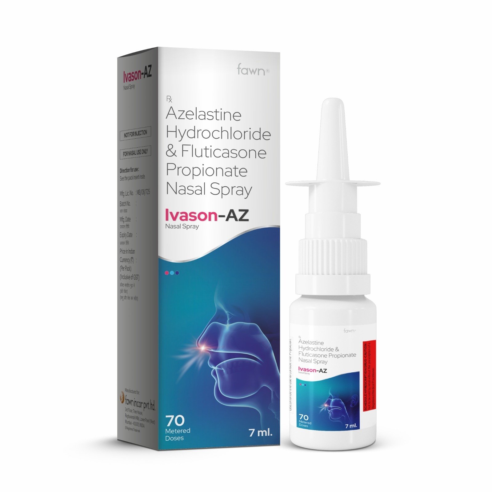 Azelastine Hydrochloride & Fluticasone Propionate Nasal Spray - IVASON AZ Nasal Spray - image 2