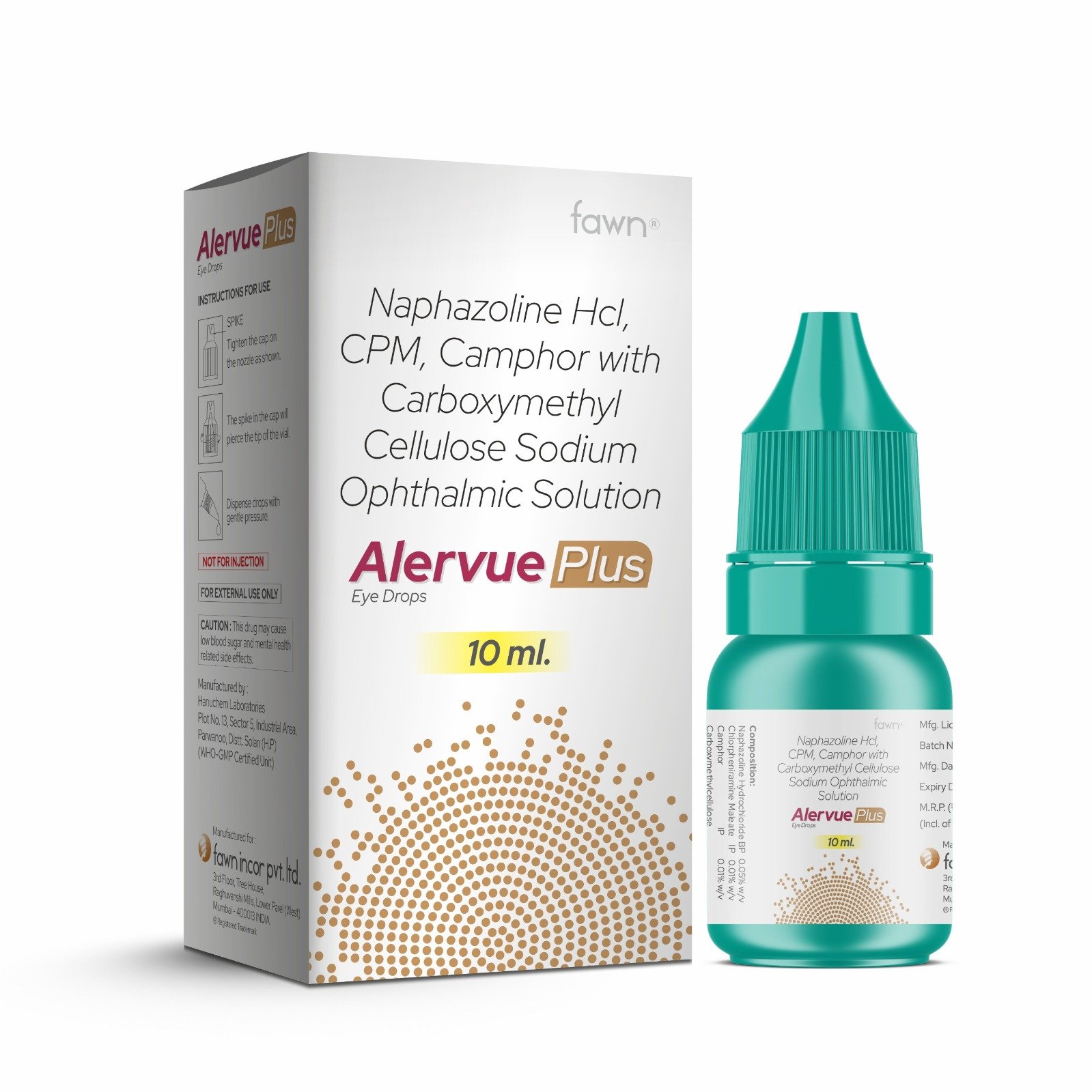 Naphazoline Hydrochloride Chlorpheniramine Maleate Camphor with Carboxymethylcellulose Sodium Ophthalmic Solution - ALERVUE PLUS Eye Drop - image 2