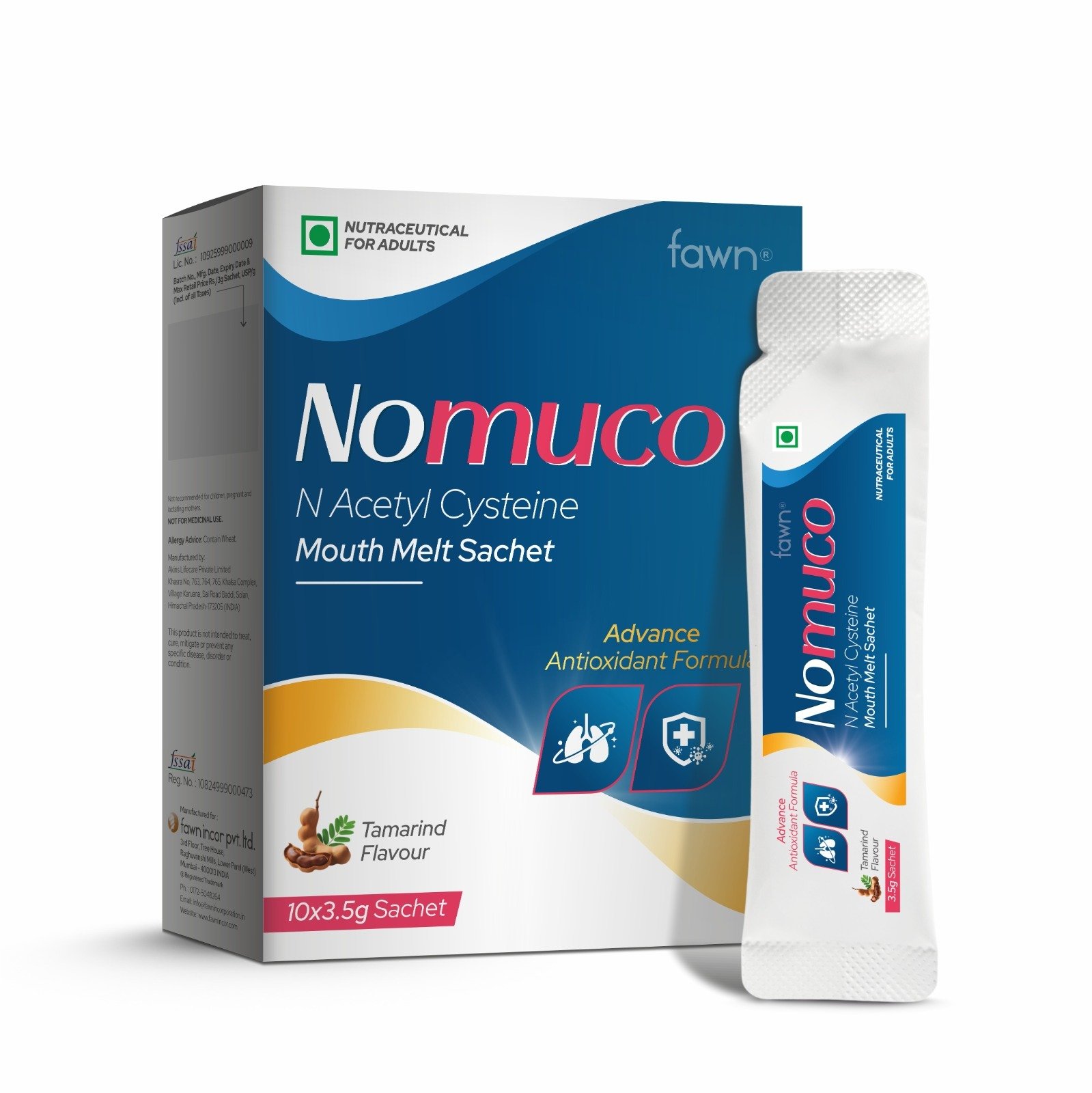 N-Acetyl Cysteine Mouth Melt Sachet - NOMUCO Sachet - image 2