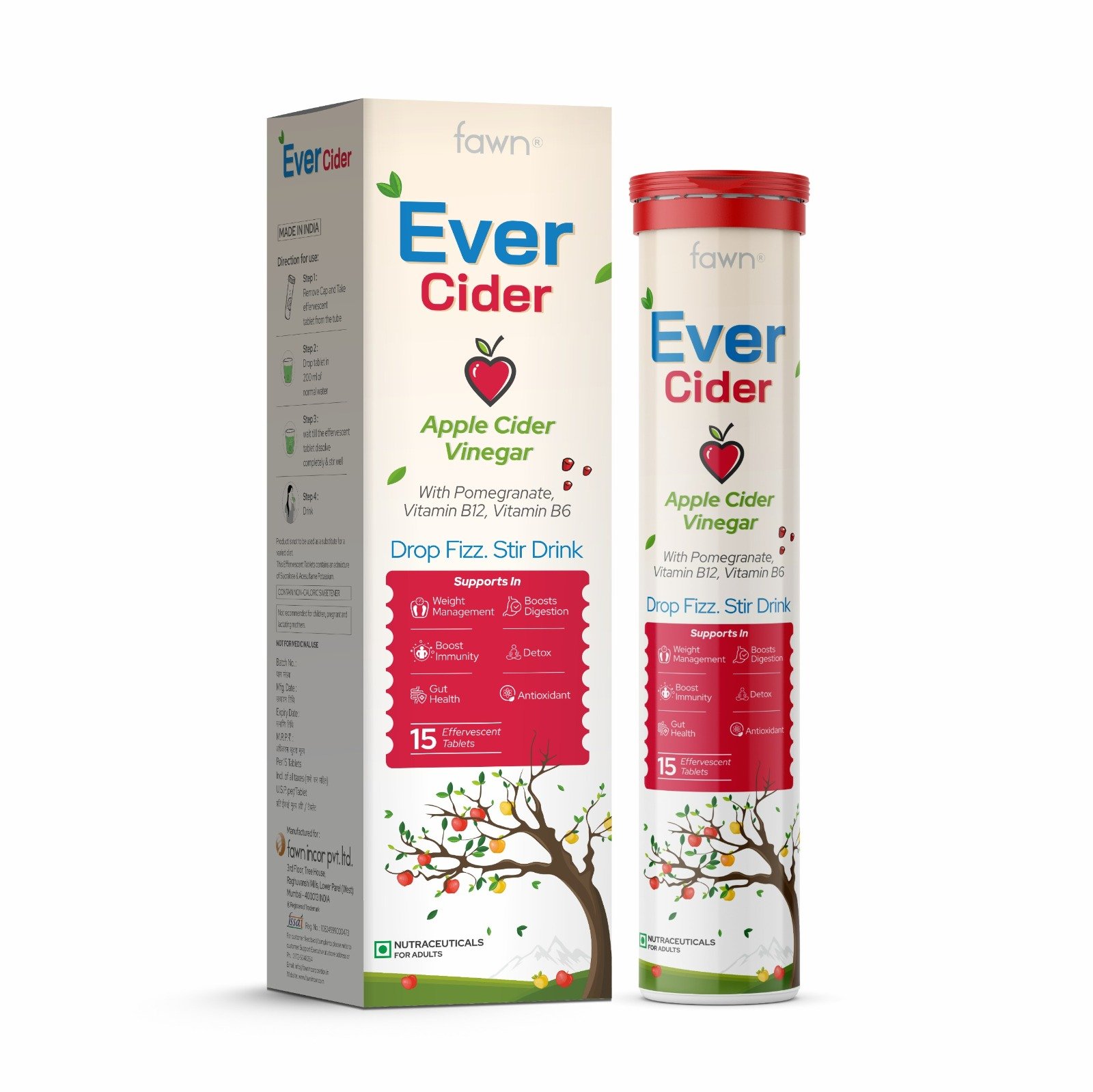 Apple Cider Vinegar with Pomegranate Effervescent Tablets - EVERCIDER Effervescent Tablets - image 2