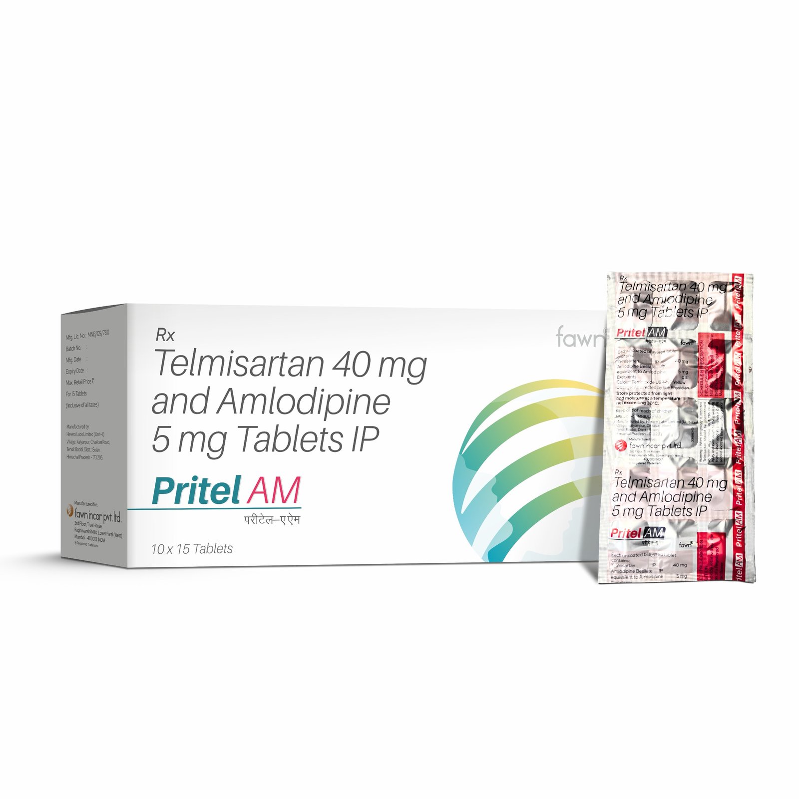 Telmisartan 40 Mg + Amlodipine 5 Mg Tablets - PRITEL AM Tablets - image 2