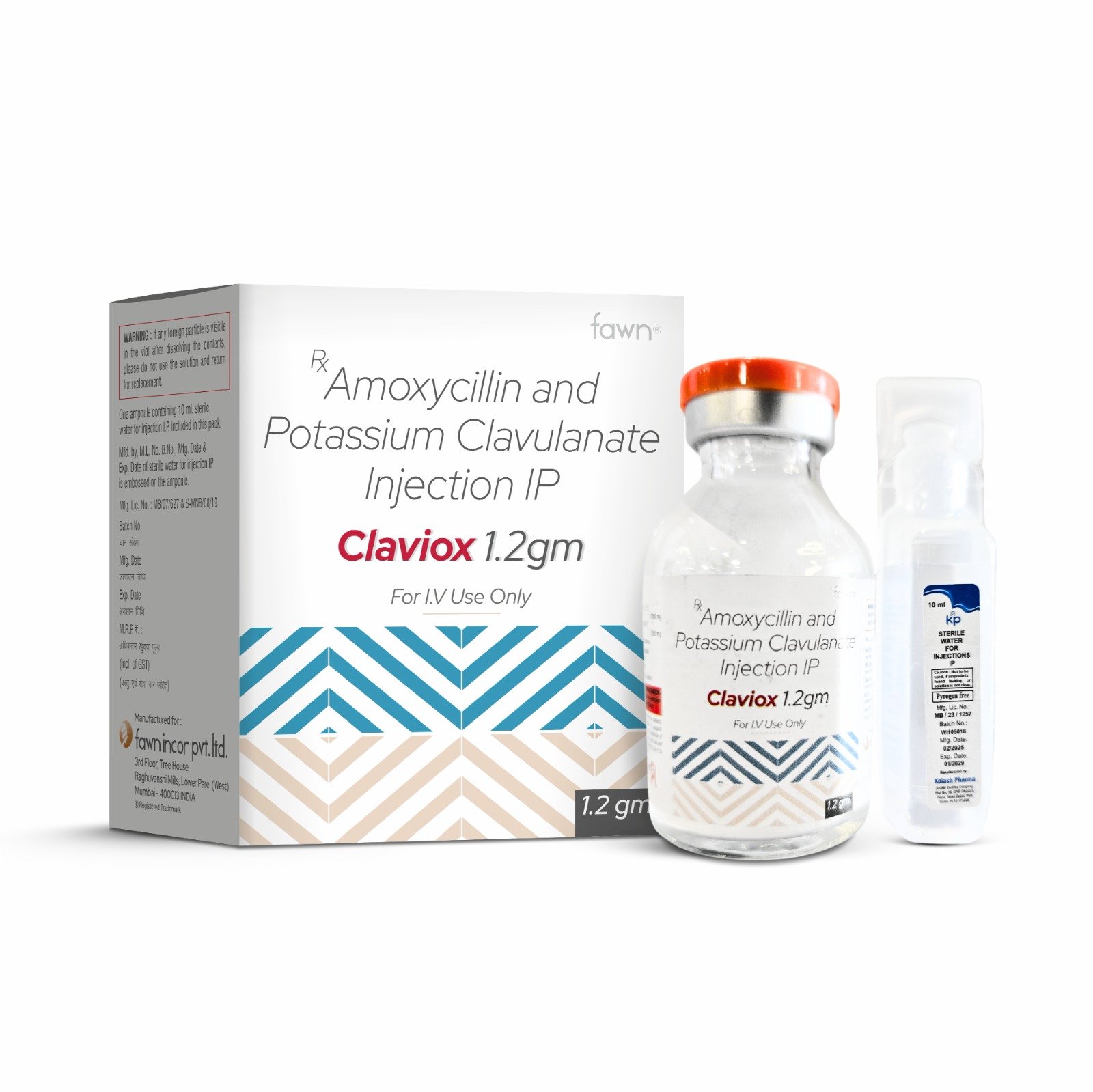 Amoxycillin & Potassium Clavulanate Injection IP - CLAVIOX 1.2 Gm - image 2