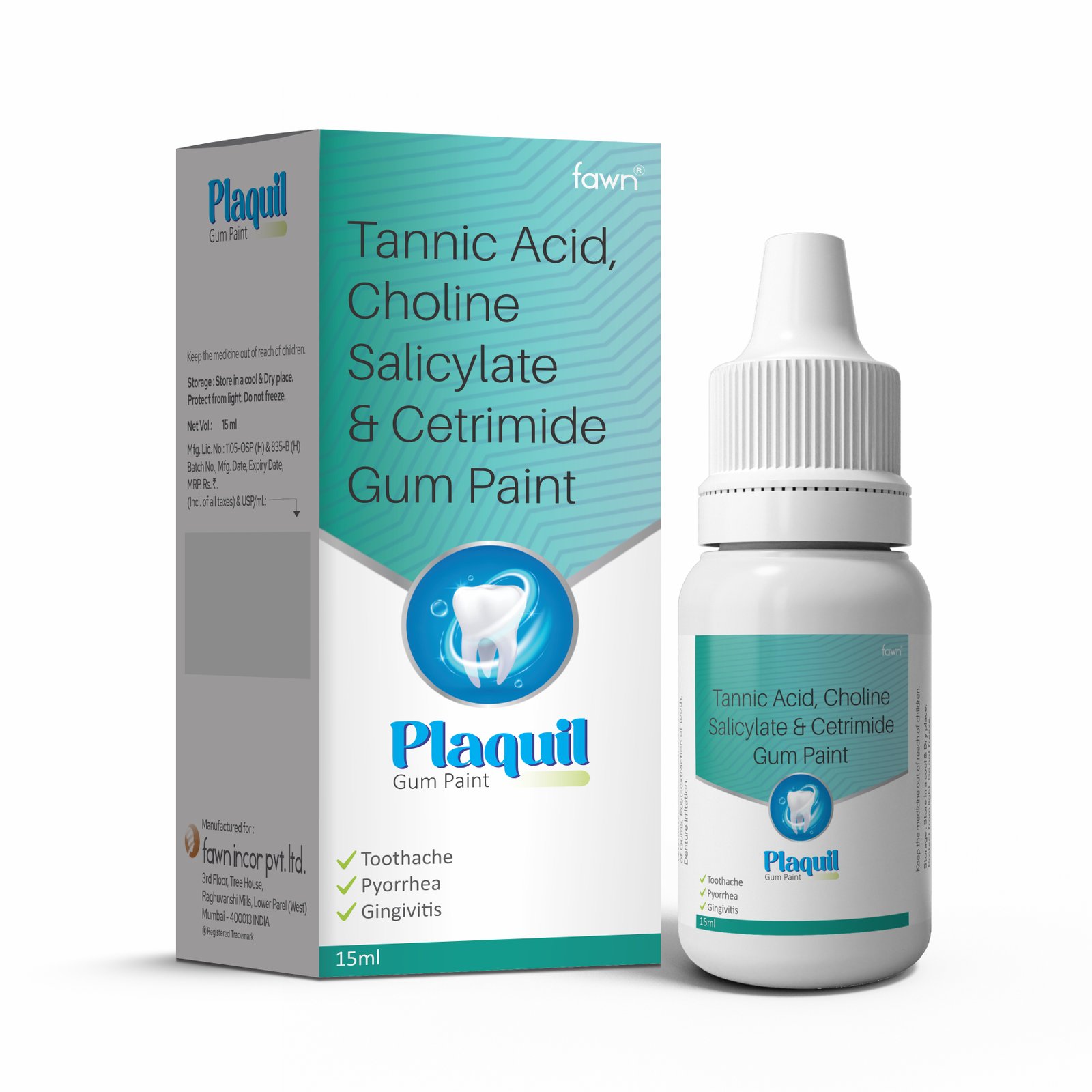 Tannic Acid Choline Salicylate & Cetrimide Gum Paint - PLAQUIL Gum Paint - image 2