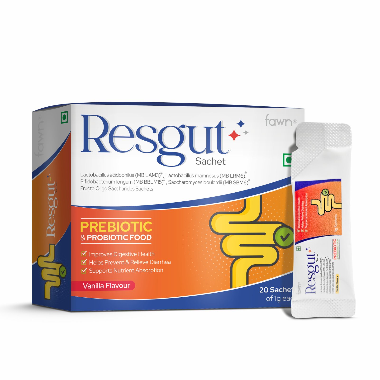 Prebiotic & Probiotic Sachet - RESGUT Sachet - image 2