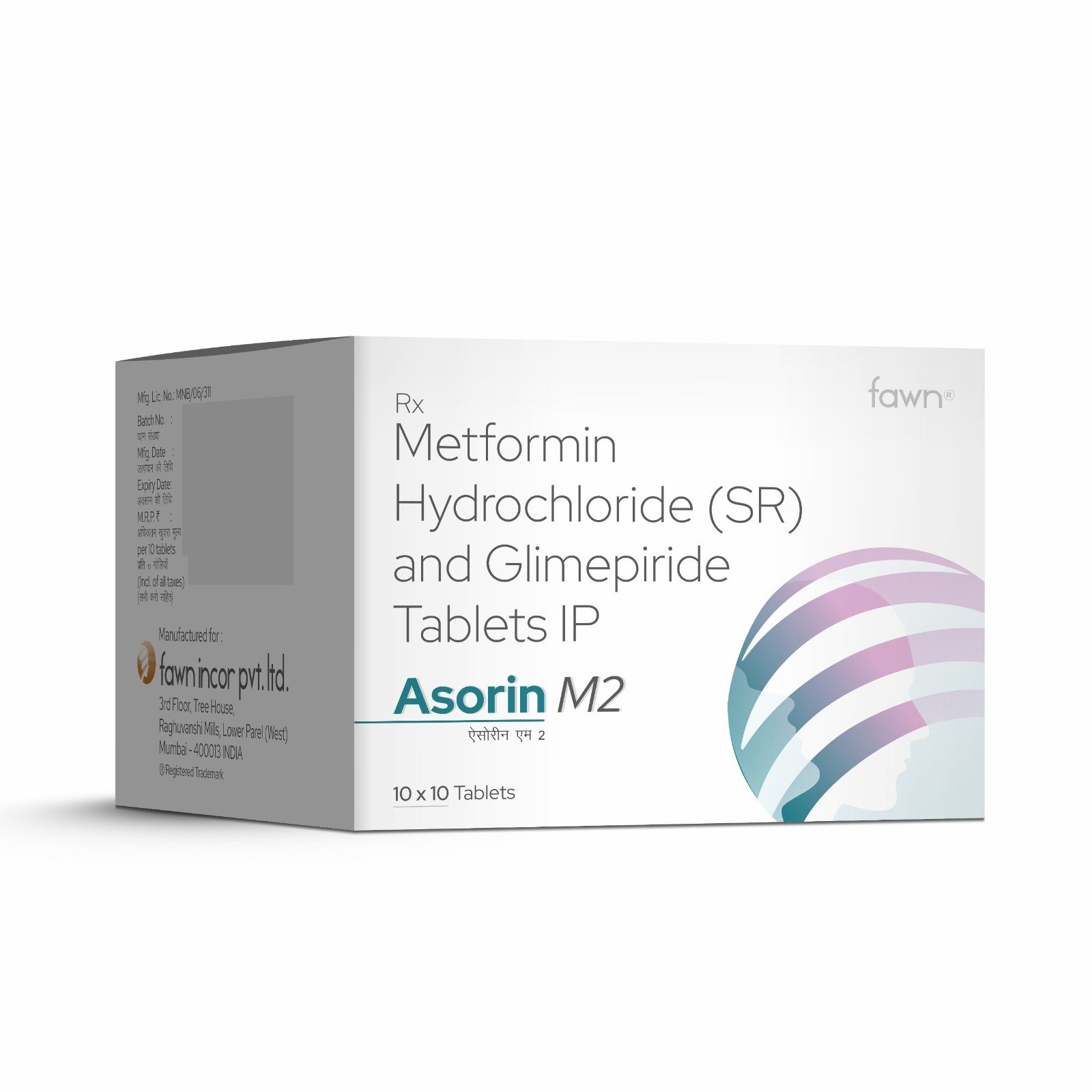 Metformin Hydrochloride Sustained Release & Glimepiride Tablets IP - ASORIN M2