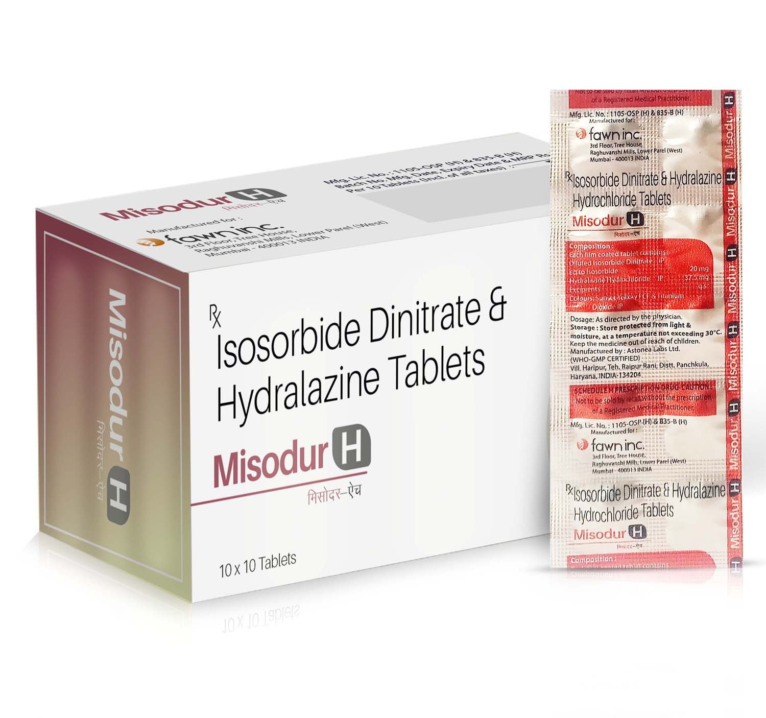 Isosorbide Dinitrate & Hydralazine Tablets - MISODUR H - image 2