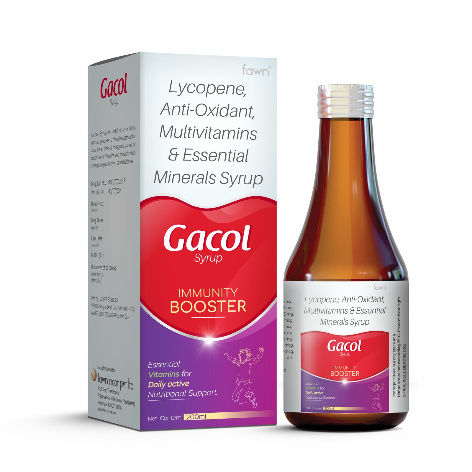 Lycopene Antioxidant Multivitamin & Essential Minerals Syrup - Gacol Syrup - image 2