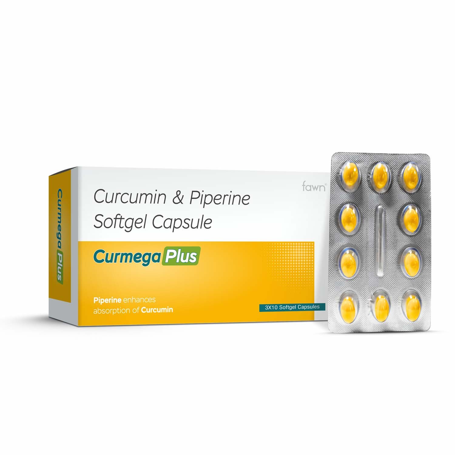 Curcumin & Piperine Soft Gelatin Capsules - CURMEGA PLUS - image 2