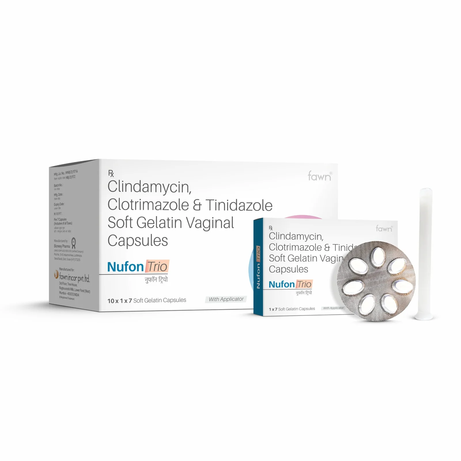 Clindamycin Clotrimazole & Tinidazole Vaginal Softgel Capsules - NUFON TRIO - image 2