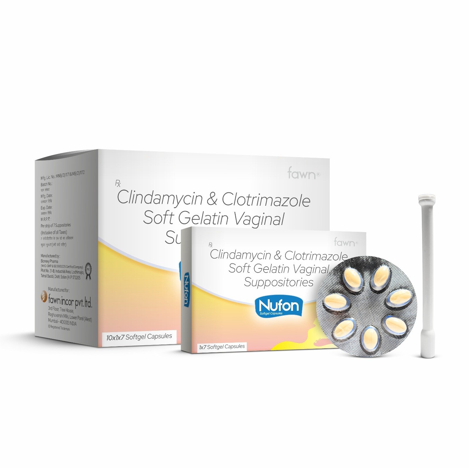 Clindamycin & Clotrimazole Softgel Capsules Vaginal Suppositories - NUFON Softgel Capsules - image 2