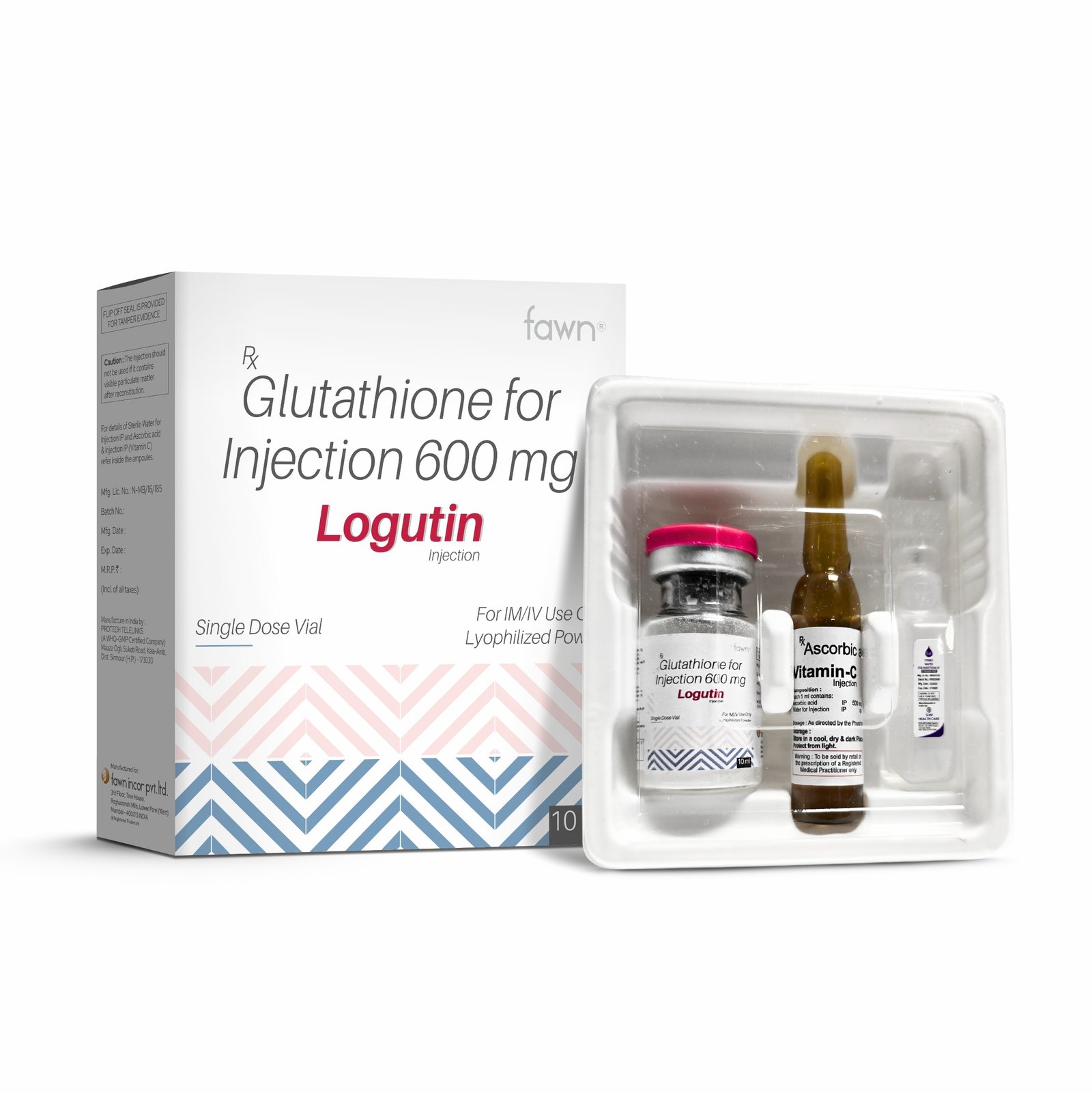 Glutathione Injection 600 Mg - LOGUTIN - image 2