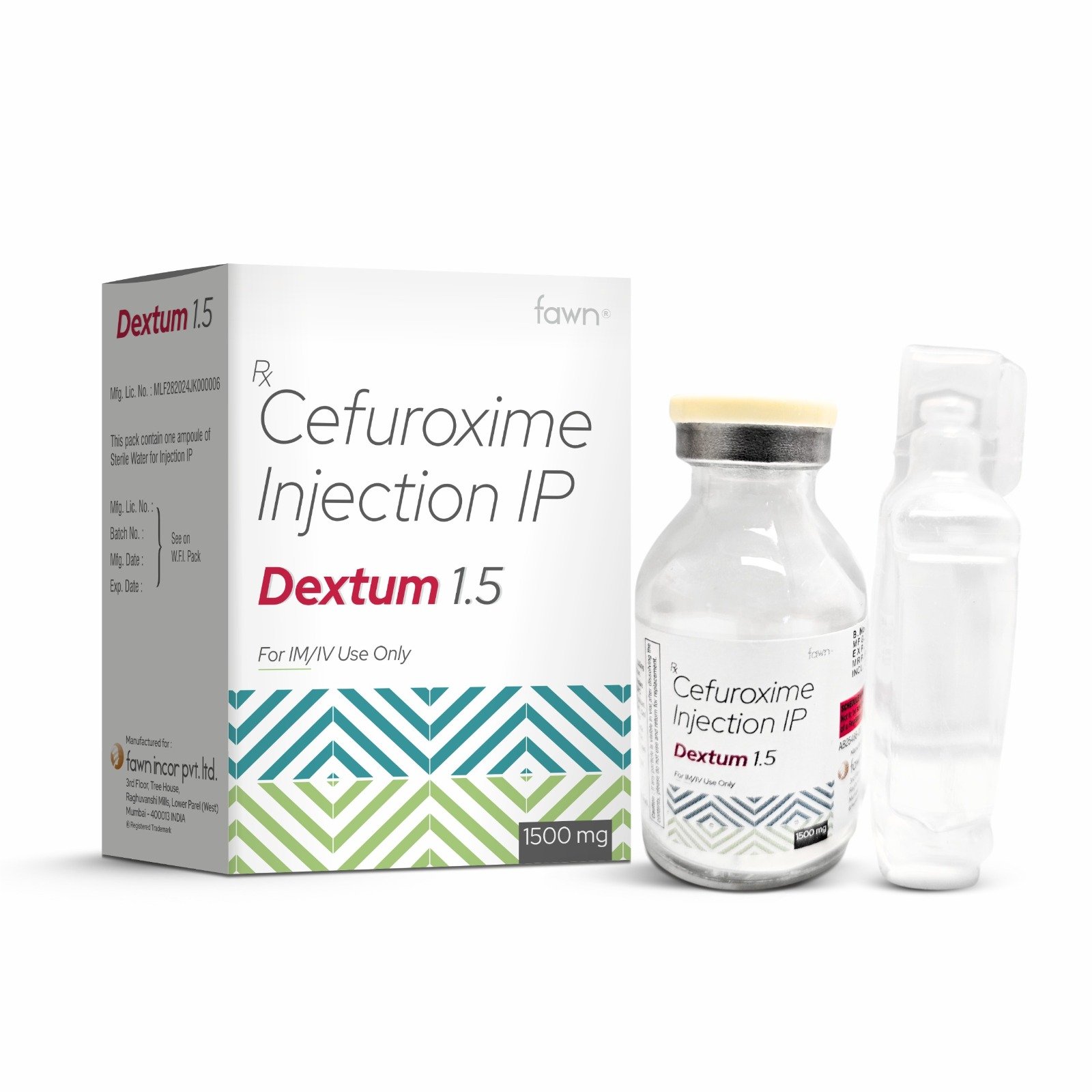 Cefuroxime Sodium Injection IP 1.5g - DEXTUM 1500 - image 2