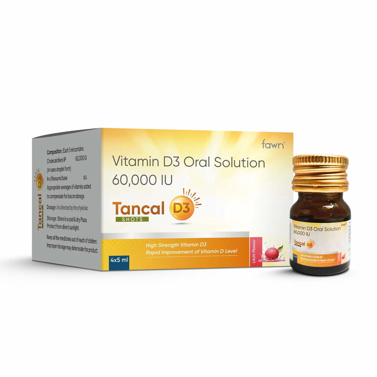 Vitamin D3 Oral Solution 60,000 I.U - TANCAL D3 SHOTS