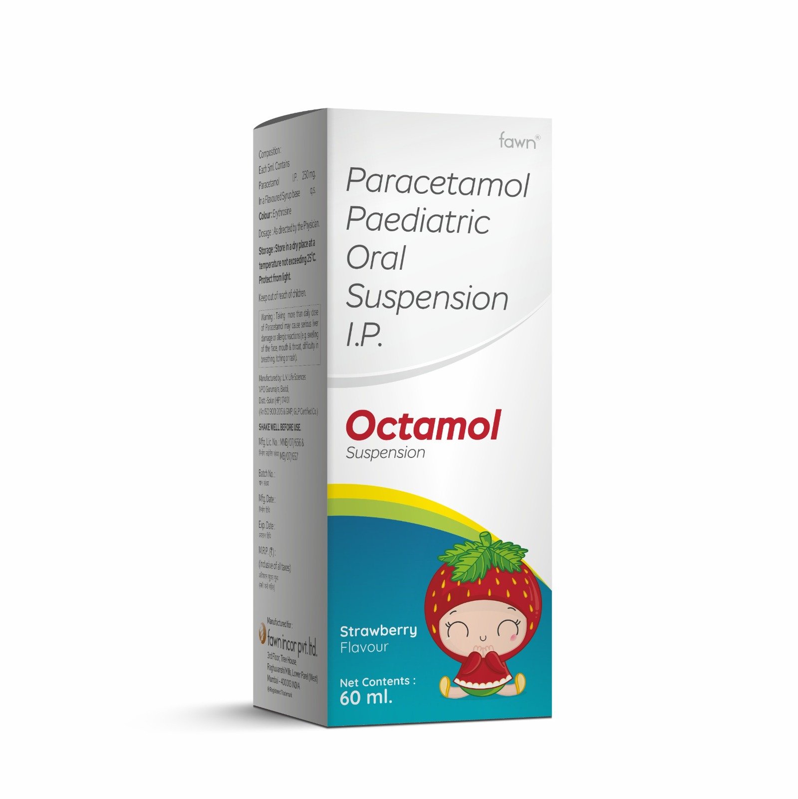 Paracetamol Pediatric Oral Suspension IP 250 Mg - OCTAMOL Suspension