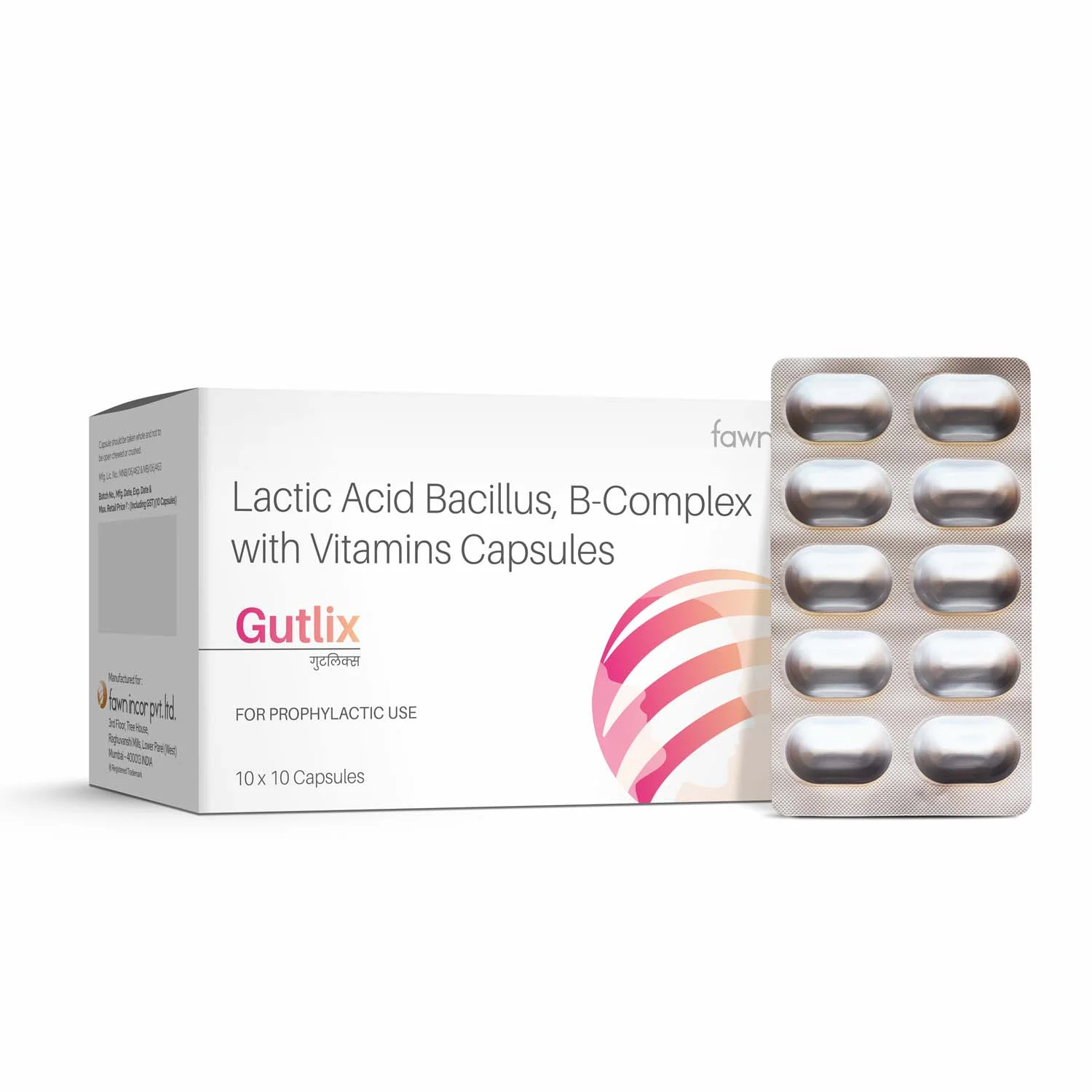 Lactic Acid Bacillus & B-Complex with Vitamins Capsules - GUTLIX - image 2