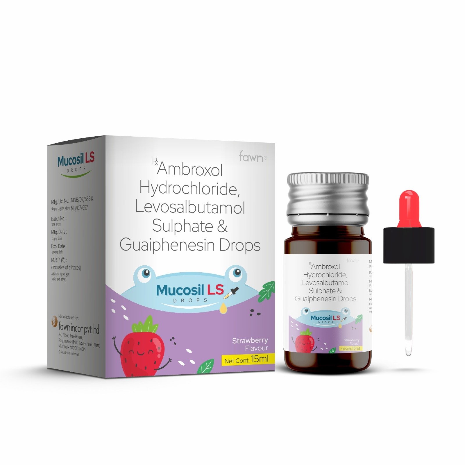 Ambroxol Hydrochloride, Levosalbutamol & Guaiphenesin Drops - MUCOSIL LS Drops - image 2