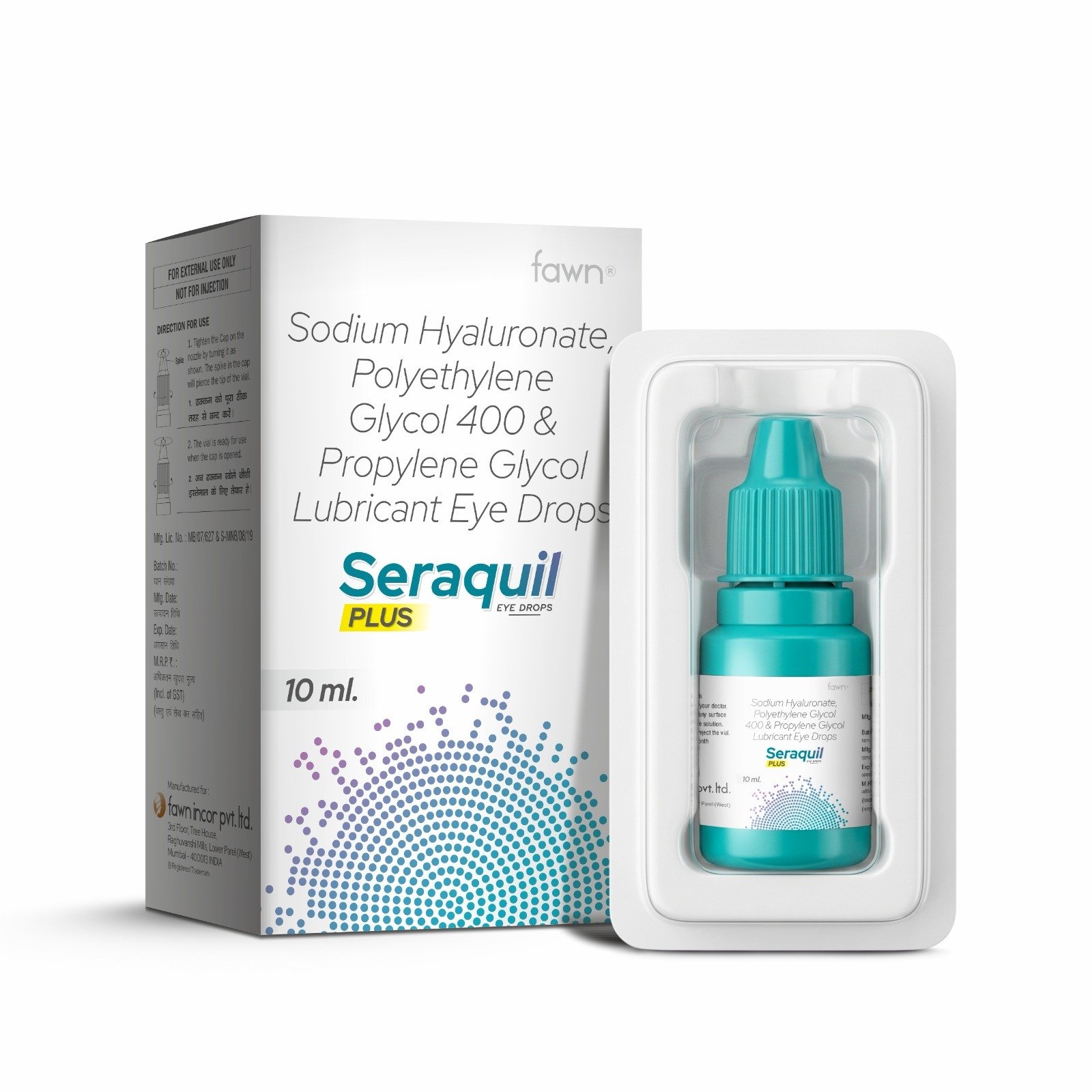 Sodium Hyaluronate, Polyethylene Glycol 400 & Propylene Glycol Lubricant Eye Drops – SERAQUIL PLUS Eye Drop